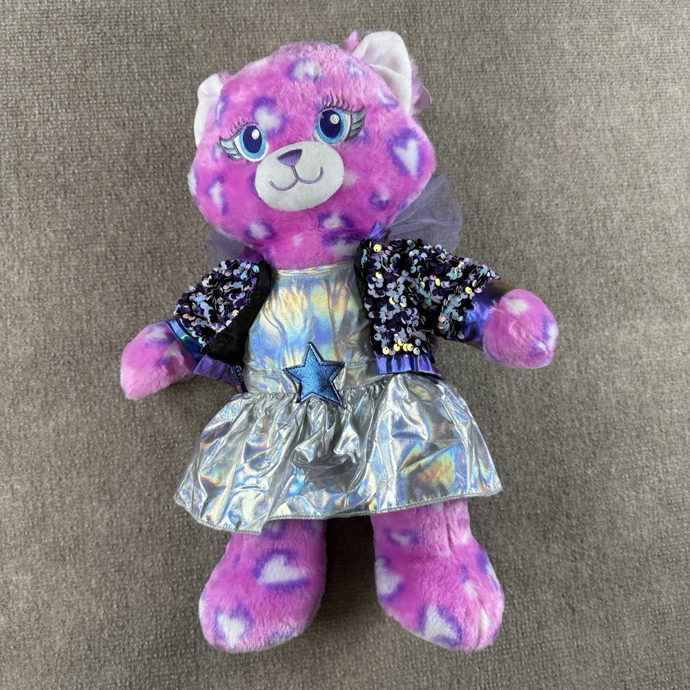 Build-A-Bear Workshop Beary Fairy Friends Purple Heart Cat 16" Plush